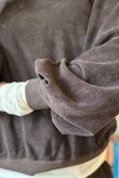 Terry B Lantern Sleeve Sweatshirt Coffee Bean